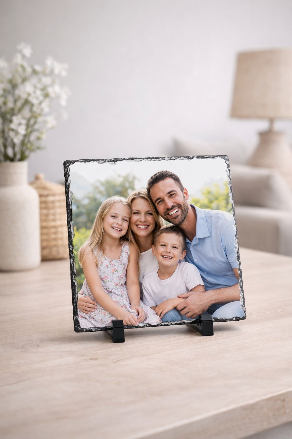 Personalized Stone Photo Frame