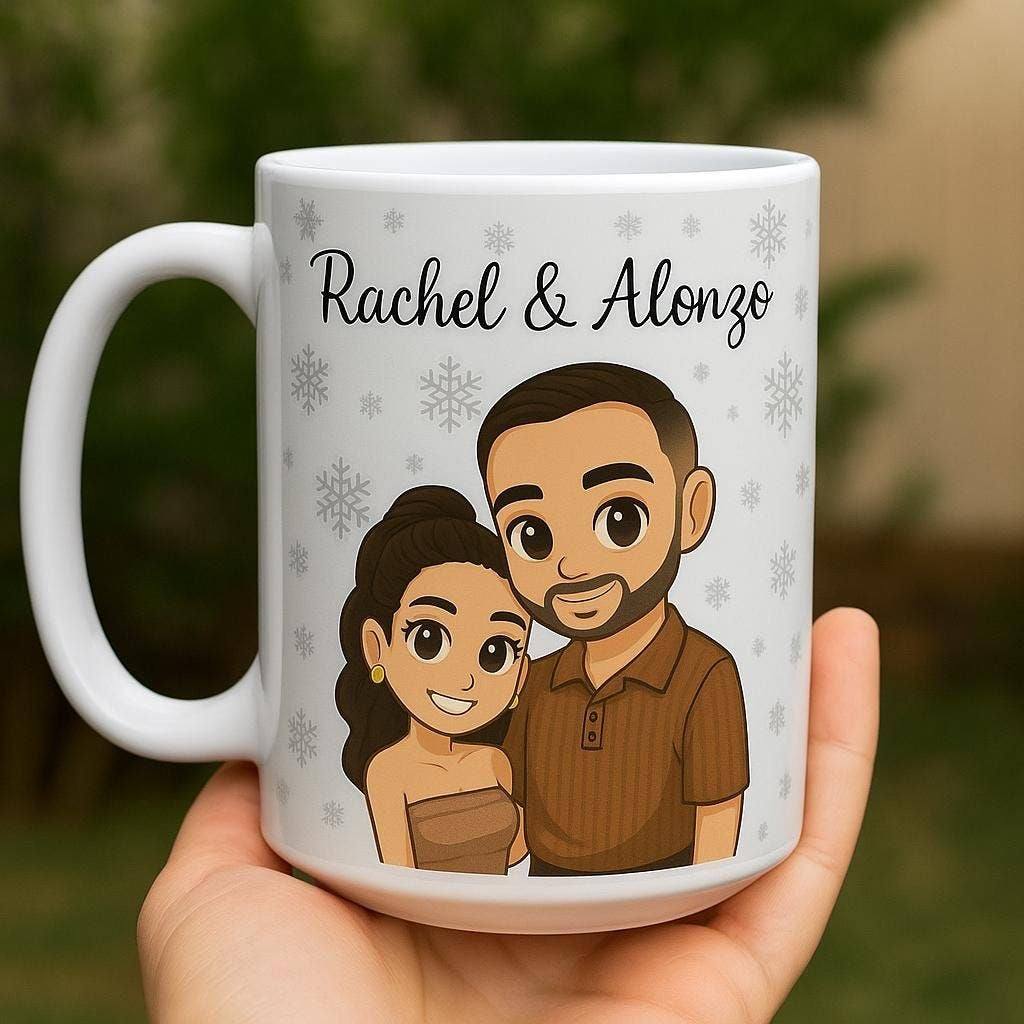 Custom Cartoon Couple Mug