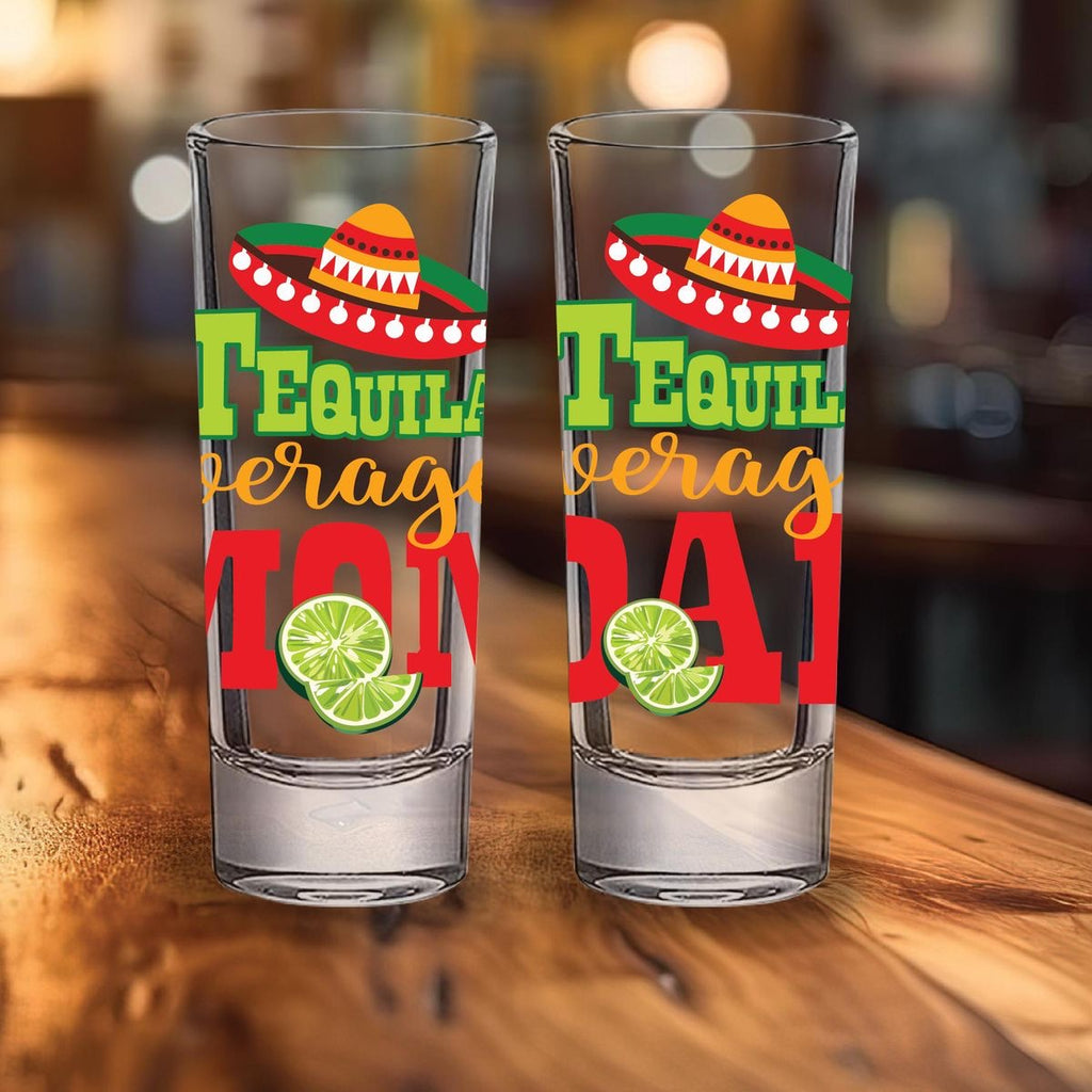 Set of 6 Tall Personalized Shot Glasses