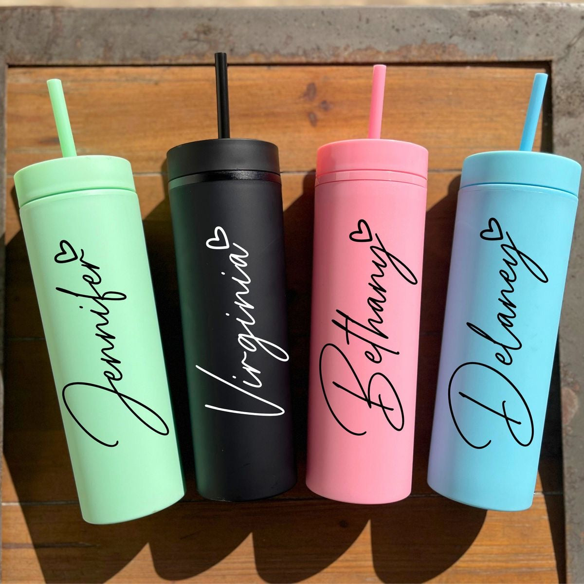 Bridesmaid Personalized Skinny Tumbler 20oz