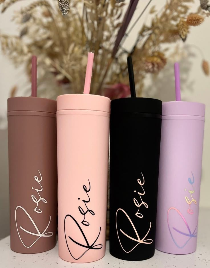 Bridesmaid Personalized Skinny Tumbler 20oz