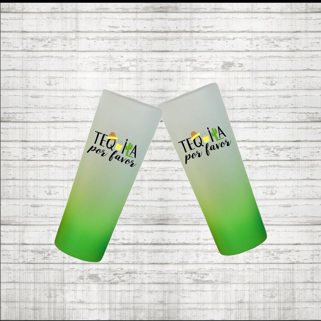 Set of 6 Frosted Personalized Shot Glasses