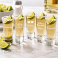 Set of 6 Tall Personalized Shot Glasses