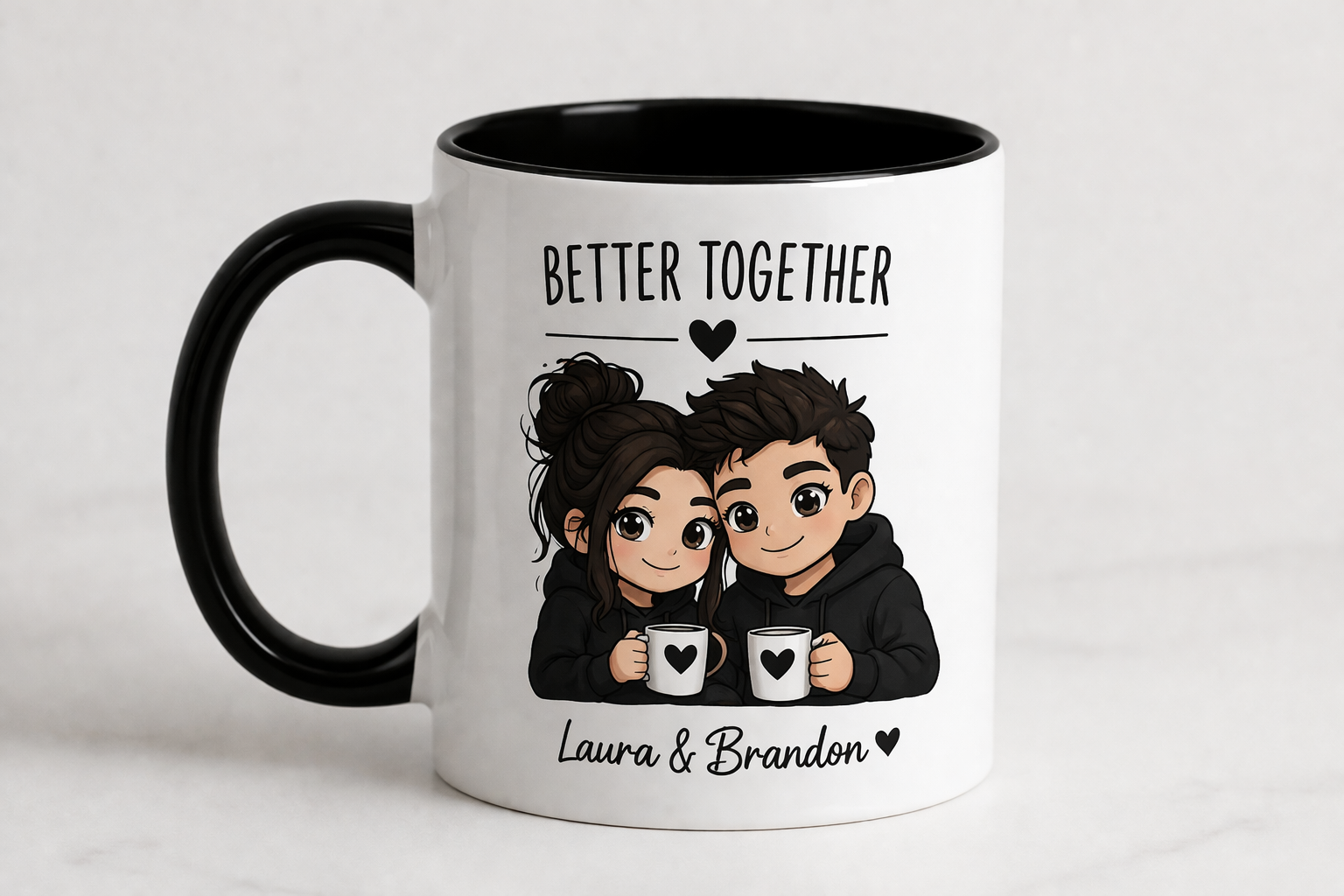 Custom Cartoon Couple Mug